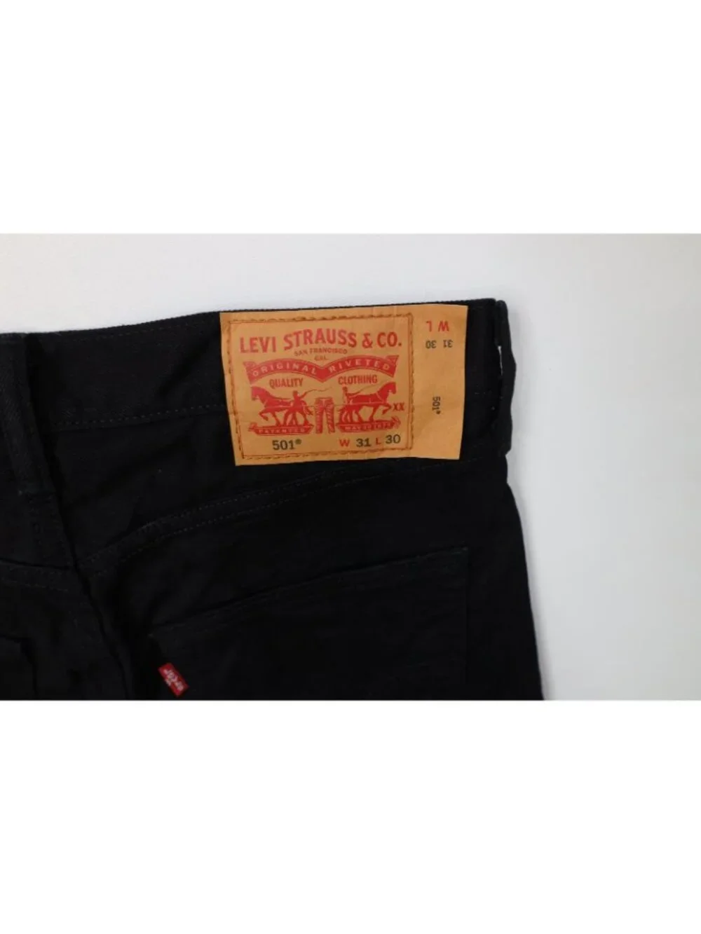 Vtg Y2K Levis 501xx Mens 31x30 Faded Button Fly Original Fit Denim Jeans Black